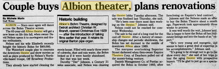 Bohm Theatre - 30 Jun 1994